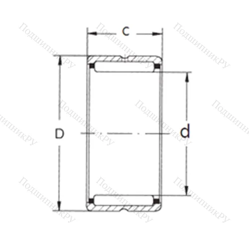 Подшипник игольчатый радиальный NKS 15 от производителя  FBJ Подшипник игольчатый радиальный NKS 15 от производителя  FBJ