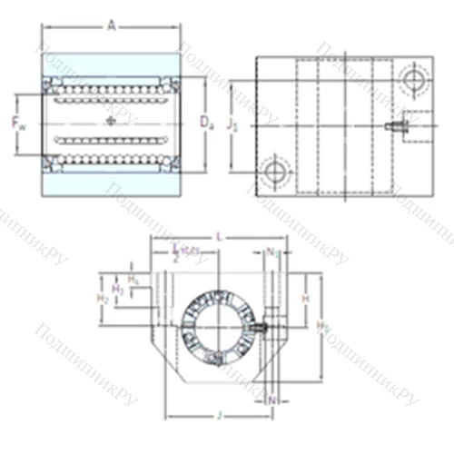 Подшипник шариковый линейный LUND 20 от производителя  SKF