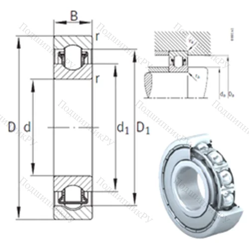 Подшипник с шариковыми роликами (ball roller) радиальный BXRE 309-2Z