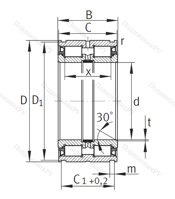 Двухрядный роликовый подшипник SL 04 5013 PP 2NR от производителя  INA