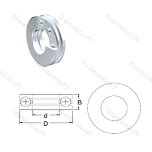 Подшипник шариковый упорный S 51108 от производителя  ZEN