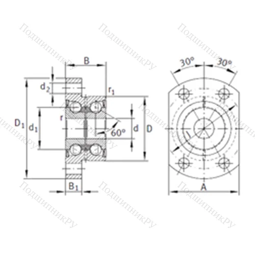 Подшипник шариковый радиально-упорный ZKLFA 1563-2Z