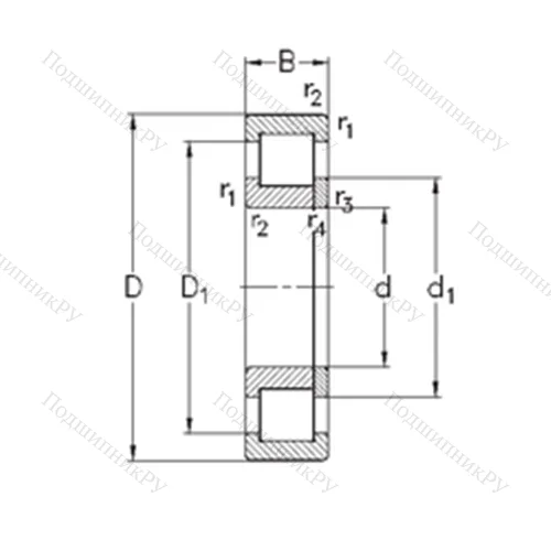 Подшипник роликовый радиальный NUP 2204-E-TVP 3
