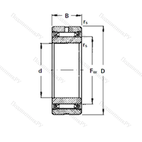 Подшипник игольчатый радиальный NA 1035 от производителя  TIMKEN