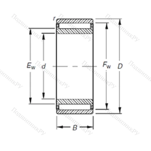 Подшипник игольчатый радиальный NAO 60X 90X 30 от производителя  TIMKEN Подшипник игольчатый радиальный NAO 60X 90X 30 от производителя  TIMKEN