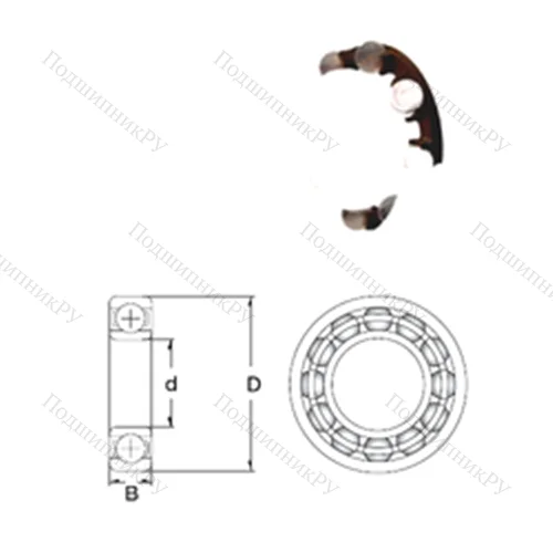 Подшипник шариковый радиальный P 609-SB от производителя  ZEN