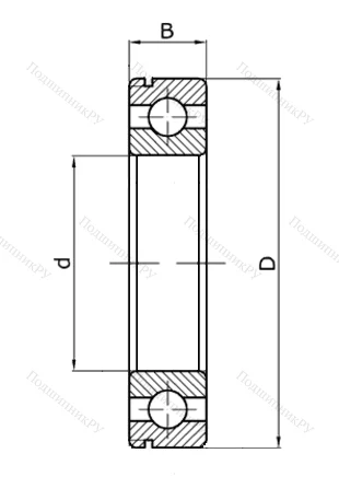 Шариковый однорядный подшипник 50208 (6208 N) в Балашихе