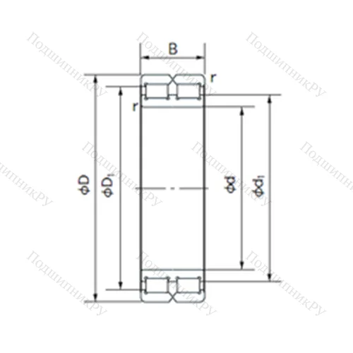 Подшипник роликовый радиальный RB 4860