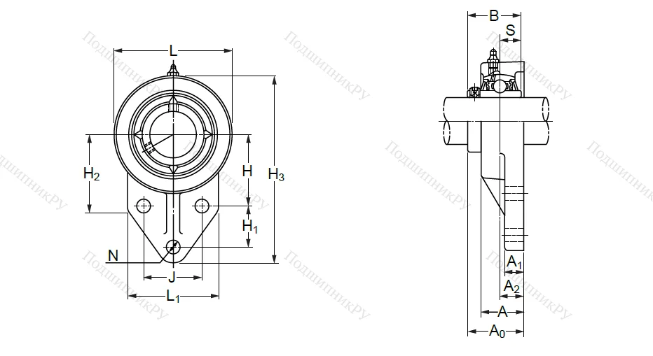 Подшипниковый узел UCFK 203 (UCFH 203) в Балашихе