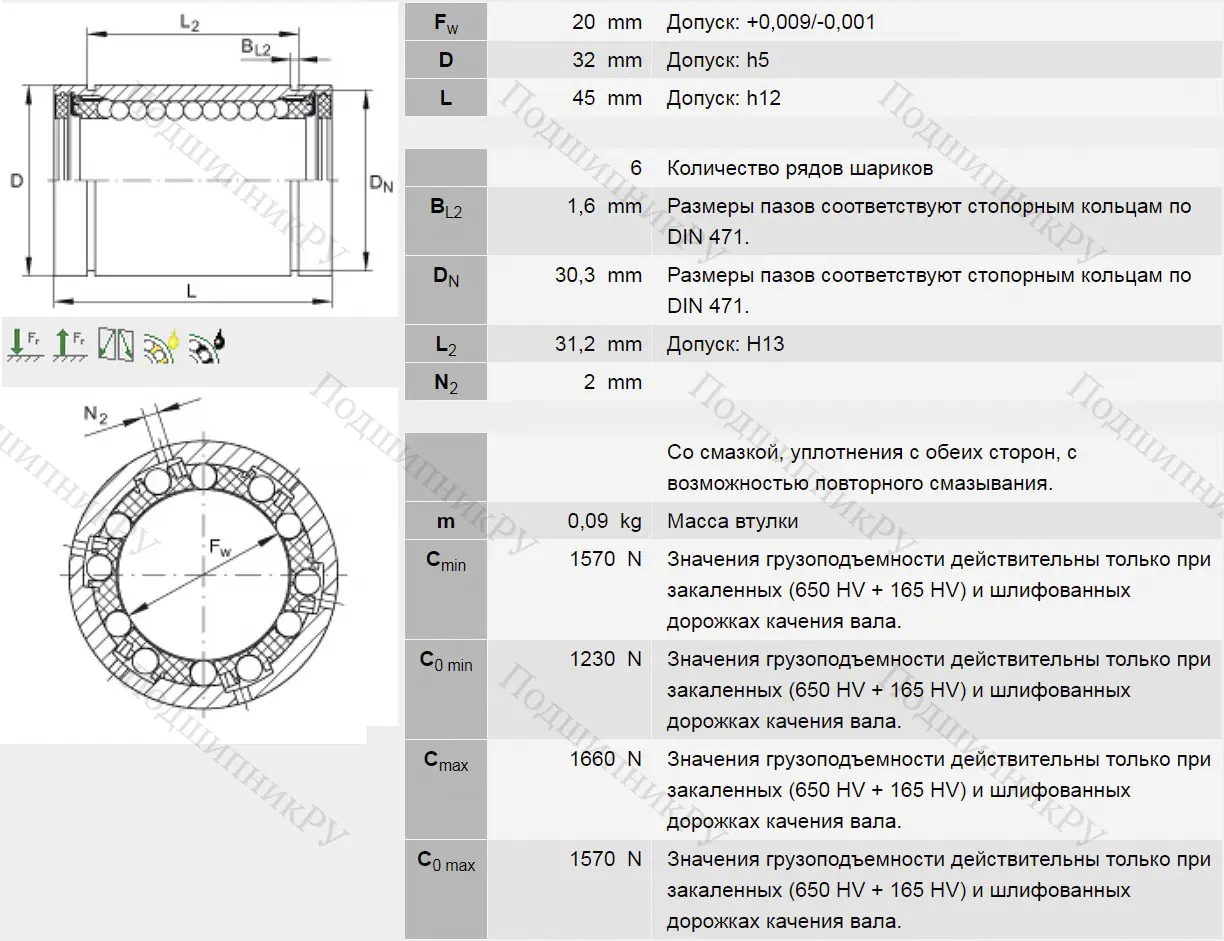 Подшипник KB 20 PP AS в Балашихе