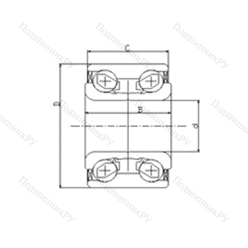 Подшипник шариковый радиально-упорный IJ 111005 от производителя  ILJIN