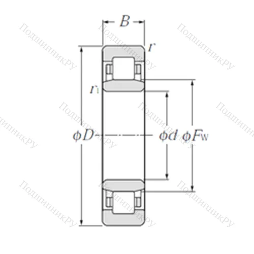 Подшипник роликовый радиальный NU 415 от производителя  NTN Подшипник роликовый радиальный NU 415 от производителя  NTN