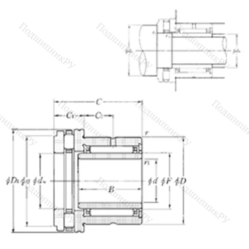 Подшипник комбинированный NKXR 25T 2+IR 20?25?20