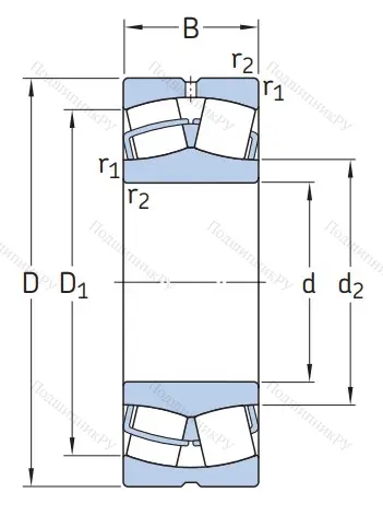 Сферический роликовый подшипник 53616 Н (22316 W 33) в Балашихе