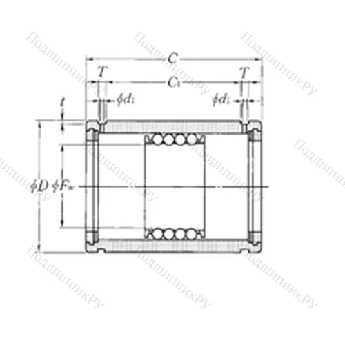 Подшипник шариковый линейный KD 162837 от производителя  NTN