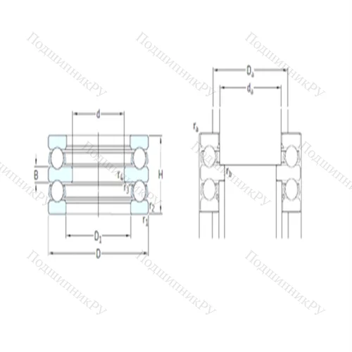 Подшипник шариковый упорный 52217 от производителя  SKF