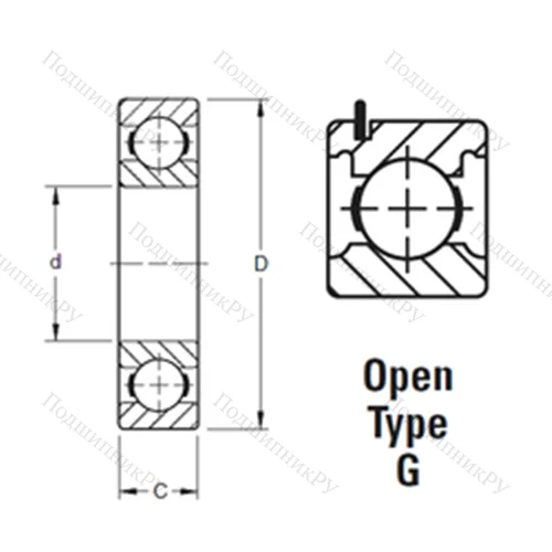 Подшипник шариковый радиальный 9117KG