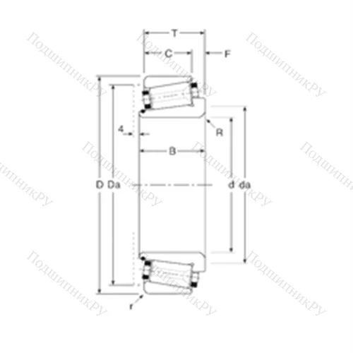 Подшипник роликовый радиально-упорный 113057X/113100 от производителя  Gamet