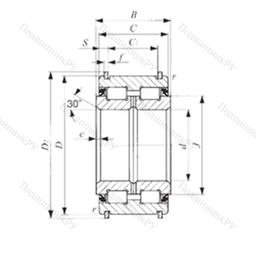 Подшипник роликовый радиальный NAS 5015UUNR