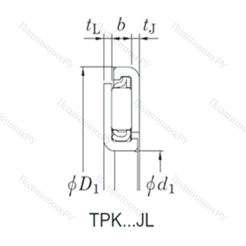 Подшипник игольчатый упорный TPK 3853JL
