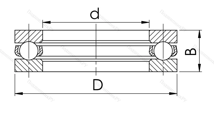 Упорный шариковый подшипник 8110 (51110) в Балашихе