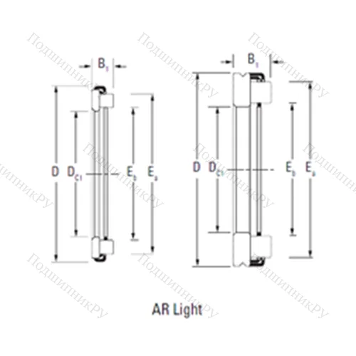 Подшипник игольчатый упорный AR 7 30 47
