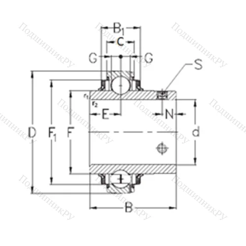 Подшипник шариковый радиальный GYE 55-KRRB