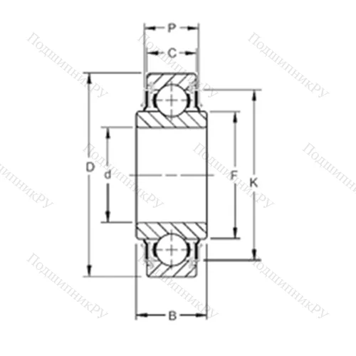Подшипник шариковый радиальный 203KRR 2
