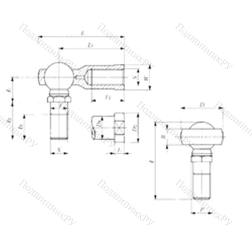 Подшипник скольжения сферический LHS 22