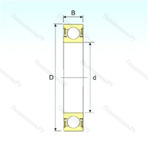 Подшипник шариковый радиальный 6006-2RZ