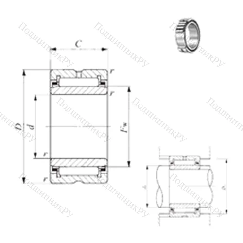 Подшипник игольчатый радиальный TAFI 10013030 от производителя  IKO Подшипник игольчатый радиальный TAFI 10013030 от производителя  IKO