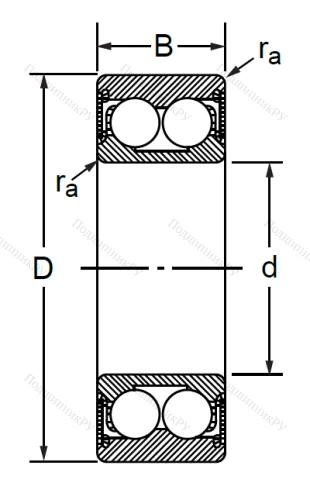 Радиально-упорный шариковый подшипник 3056210 2RS (3210 A 2RSTN) в Балашихе