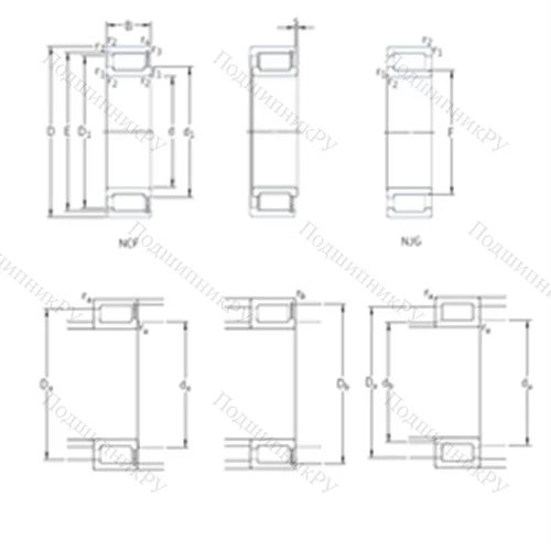 Подшипник роликовый радиальный NCF 29/800V от производителя  SKF