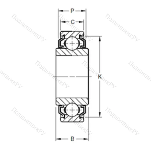 Подшипник шариковый радиальный 38KVLL 2