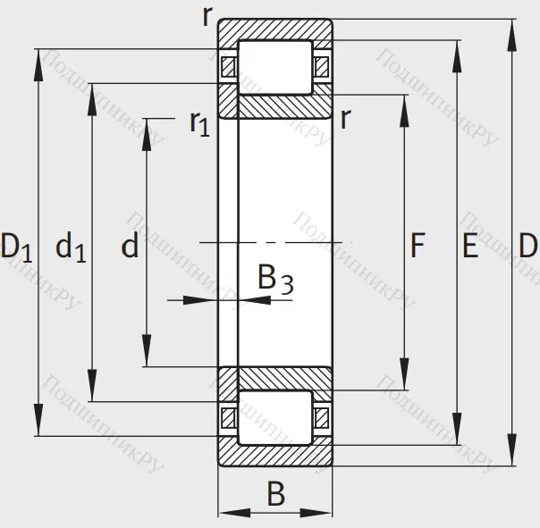 Роликовый цилиндрический подшипник