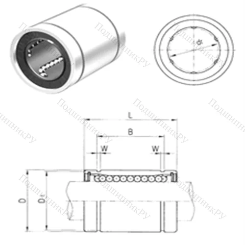 Подшипник шариковый линейный LME 60UU от производителя  Samick