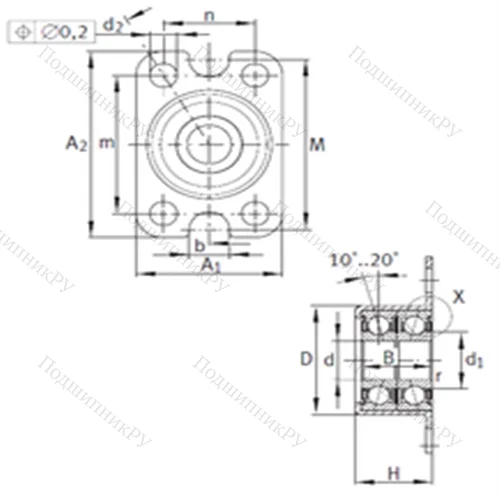 Подшипник шариковый радиально-упорный ZKLR 0624-2Z