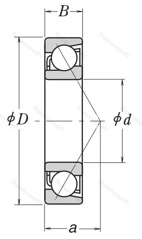 Однорядный шариковый подшипник 7214 BEAT 85