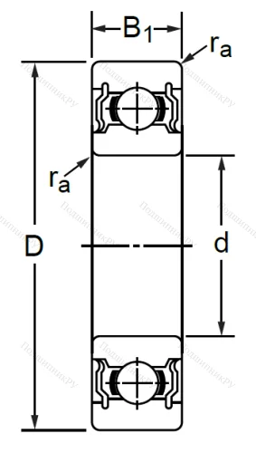 Дюймовый шариковый подшипник RLS 4 2RS (LJ 1/2-2RS) в Балашихе