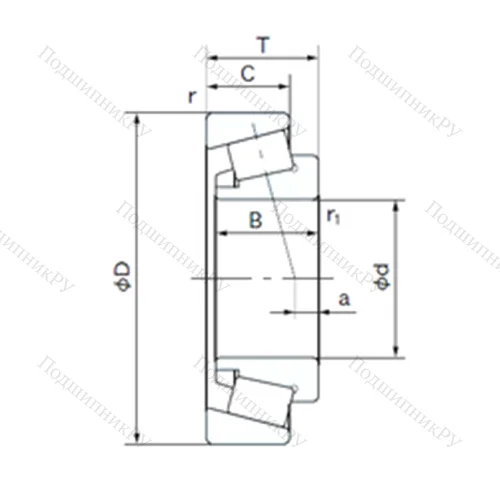 Подшипник роликовый радиально-упорный QT 9B-2