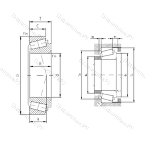 Подшипник роликовый радиально-упорный 32016AX