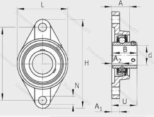 Подшипниковый узел UCFL 205 J 7 в Балашихе