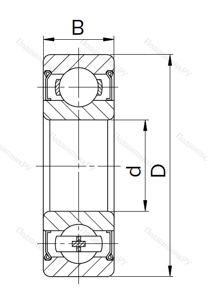 Миниатюрный шариковый подшипник 80026 T (626 ZZT) в Балашихе