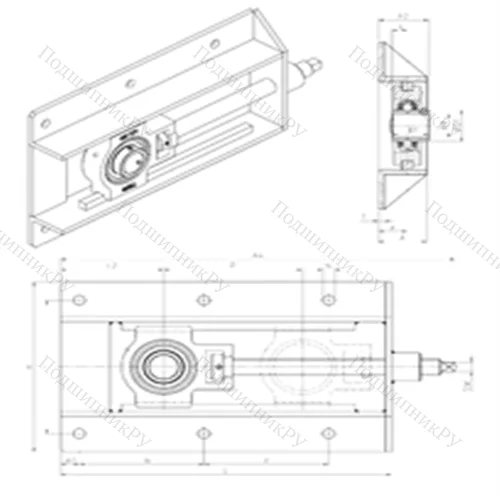 Подшипниковый узел шариковый радиальный UCT 207+WB