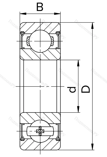 Миниатюрный шариковый подшипник 80019 (609 ZZ) 69PP62SBT9 в Балашихе