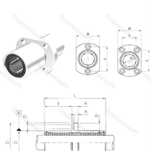Подшипник шариковый линейный LMHM 16UU от производителя  Samick