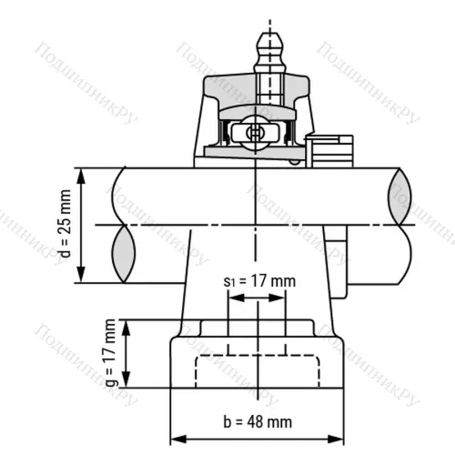 Подшипниковый узел UKP 206+H 2306 - Вал: 25 мм от производителя  LPZ