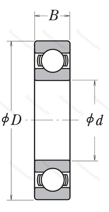 Однорядный шариковый подшипник 6024 C 3