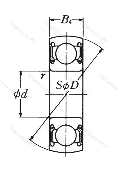 Однорядный шариковый подшипник CS 210 LLU
