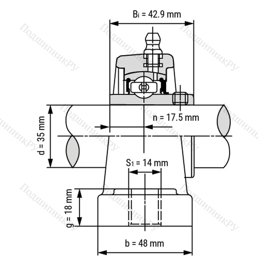 Подшипниковый узел SSUCPPL 207 - Вал: 35 мм